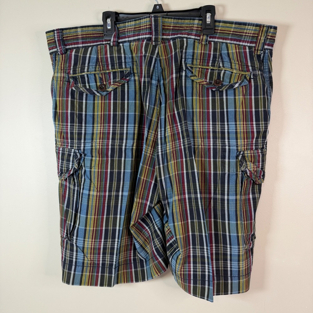 Polo Ralph Lauren 40 Madras Plaid Cargo Shorts Preppy Country Club‎ Golf Dadcore - Picture 10 of 11
